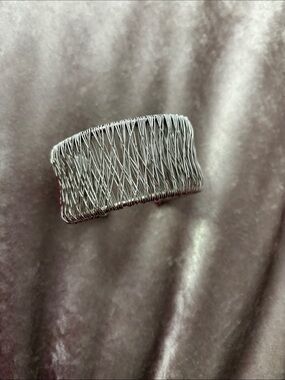 Silver Wire-Wrapped Cuff Bracelet - Women's Accessory